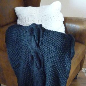 Strickanleitung Plaid Perlmuster mit Zöpfen PDF Download – AlteLiebeHamburg