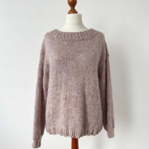 Pullover, handgestrickt, Haselnuss, Braun, Mohair, Mischwolle, flauschig, Einzelstück, vielseitig, handmade, AlteLiebeHamburg, Größe M, Größe L