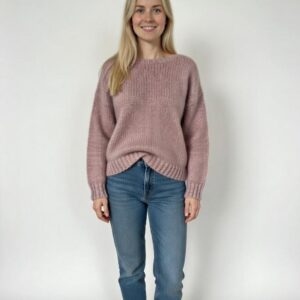Handgestrickter Pullover Haselgold Haselnuss Mohair Einzelstück Größe M-L – AlteLiebeHamburg
